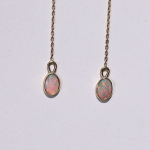Sunset Opal Threaders in Gold Sunset Opal Threaders in Gold