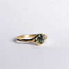 Ocean Green Sapphire Gold Ring (O/ US 7)