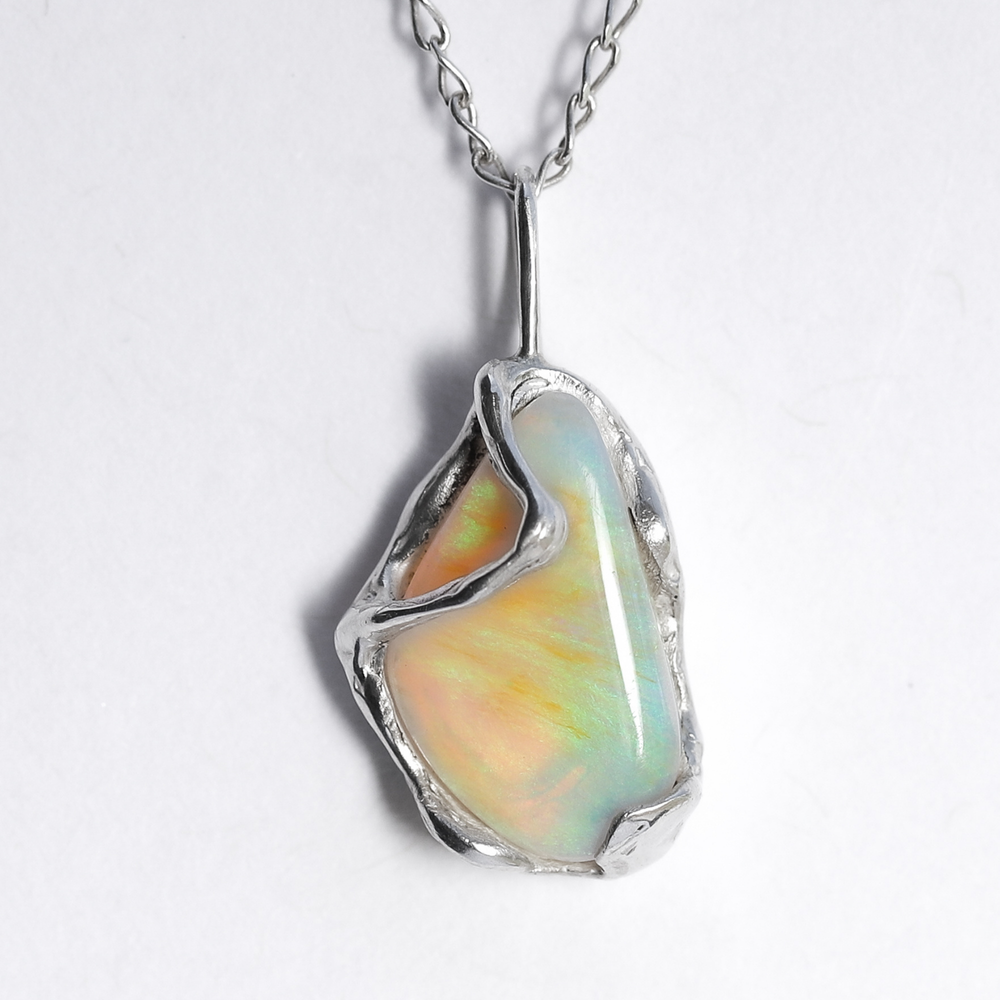 Crystal Sunrays Silver Pendant