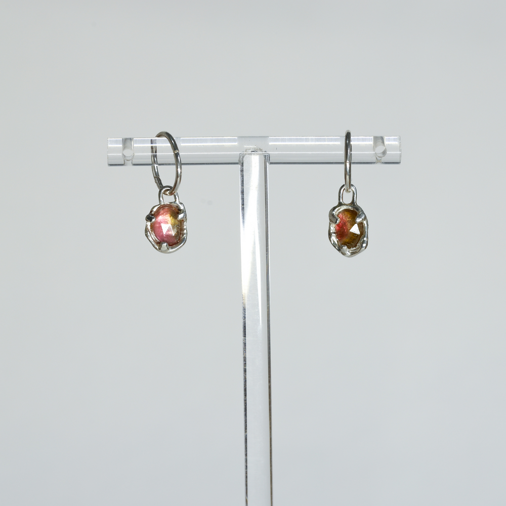 Watermelon Tourmaline Earrings